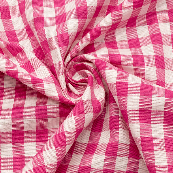 Baumwollstoff Züchen Vichy Karo Pink Weiss