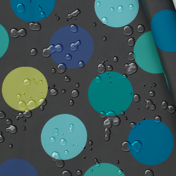 Regenjacken Outdoor Stoff Dots Navy-Blau