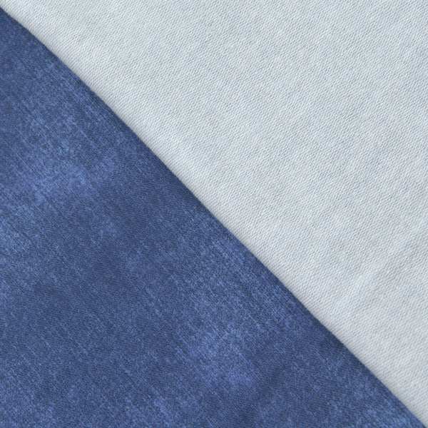 Sweatshirt Baumwollstoff French Terry Jeans Look Jeans-Blau