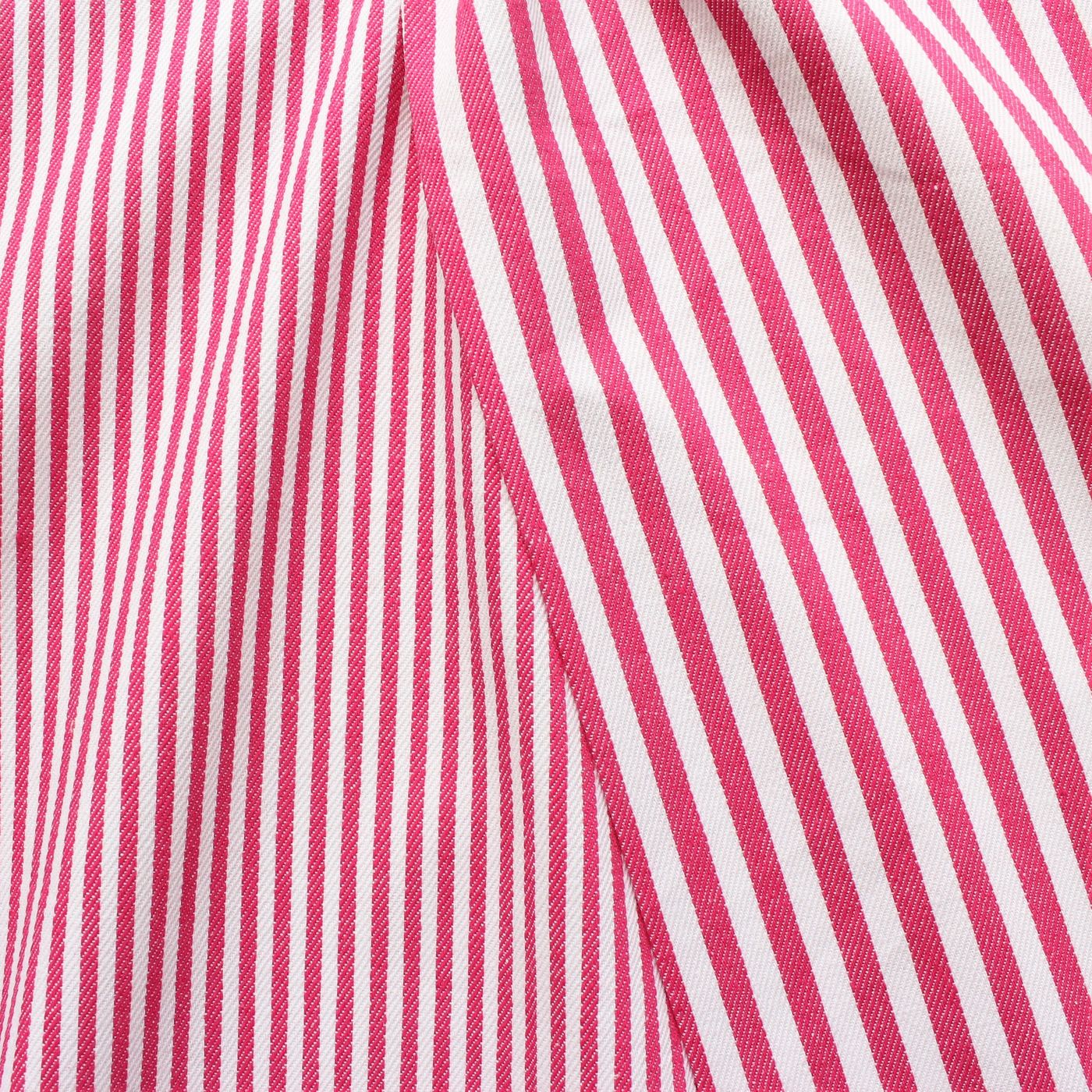 Baumwolle Denim Jeans Stoff Streifen Pink-Weiss