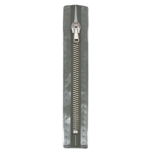Metall Reißverschluss M2 Typ 10 unteilbar 20 cm silber-farbig - Farbe 002 Dunkel-Grau