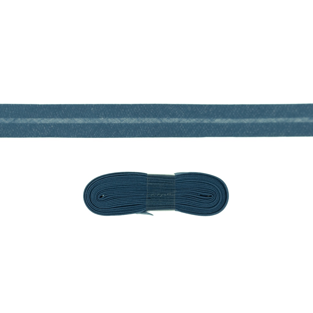3m Baumwoll Schrägband 20mm Jeans-Blau