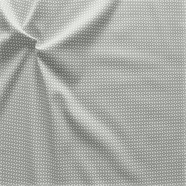 Baumwollstoff Modern Blossom Grau-Weiss