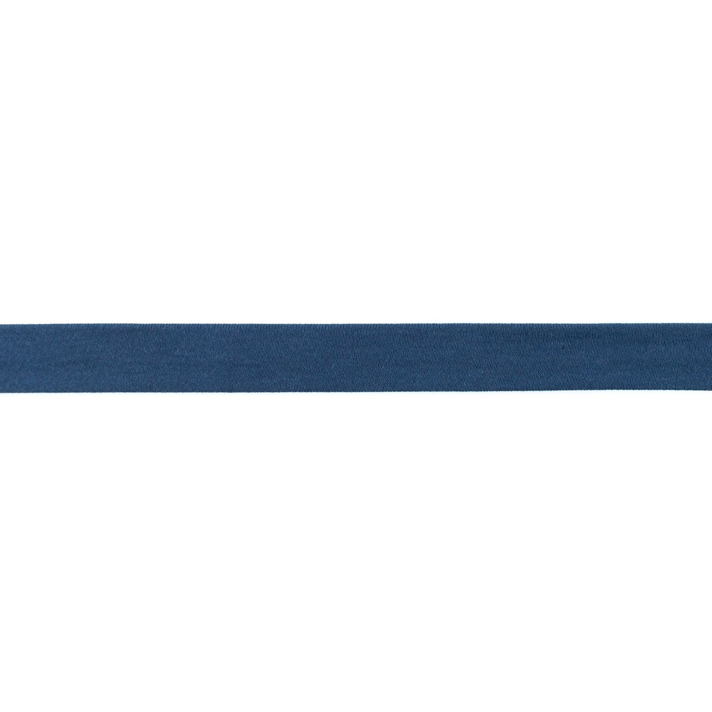 Baumwolljersey Schrägband Breite 20mm Jeans-Blau