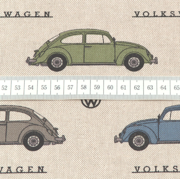 Lizenz Dekostoff VW Käfer Natur-Rot