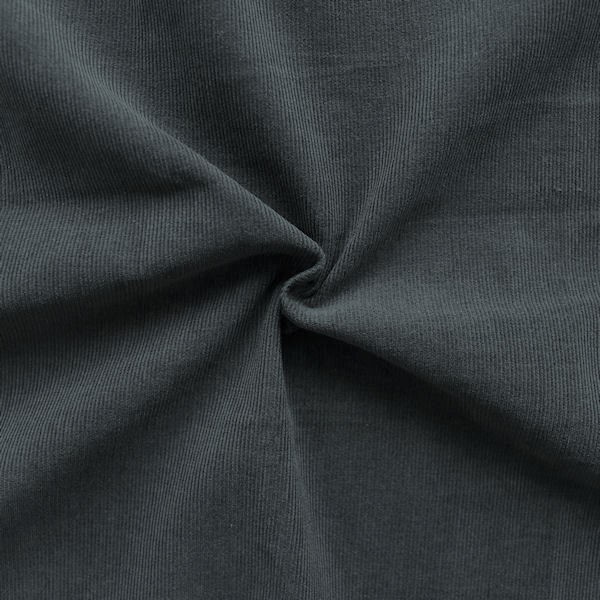 100% Baumwolle Feincord Babycord "Fashion Classic" Farbe Dunkel-Grau