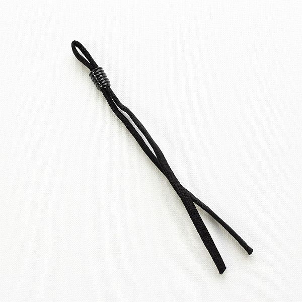 2 Stück Elastikband mit Stopper Flach 5mm breit Farbe Schwarz
