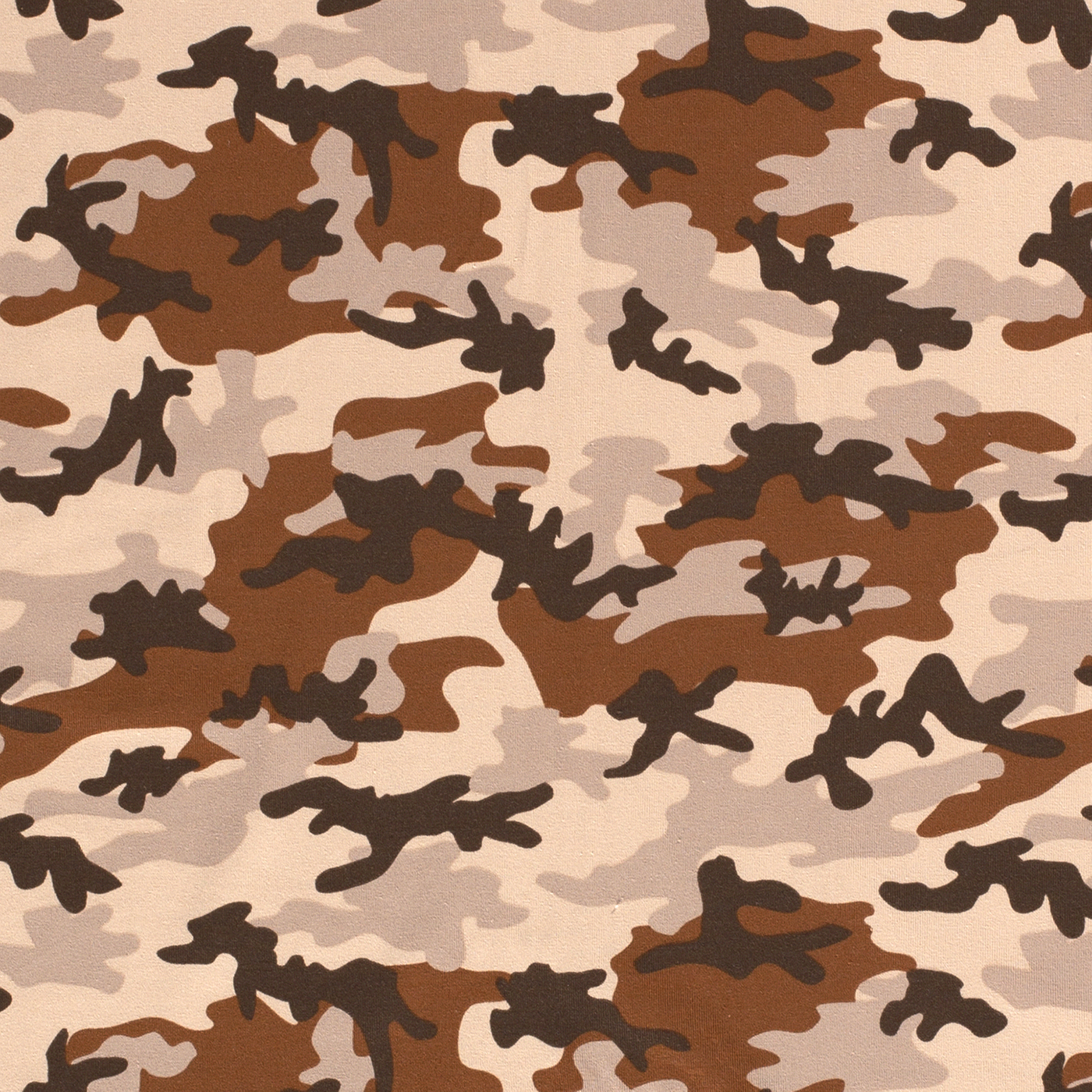 Baumwoll Stretch Jersey Camouflage Beige-Braun