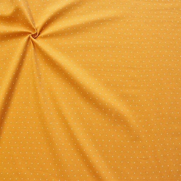 Baumwoll Stretch Jersey Mini Dots Gelb