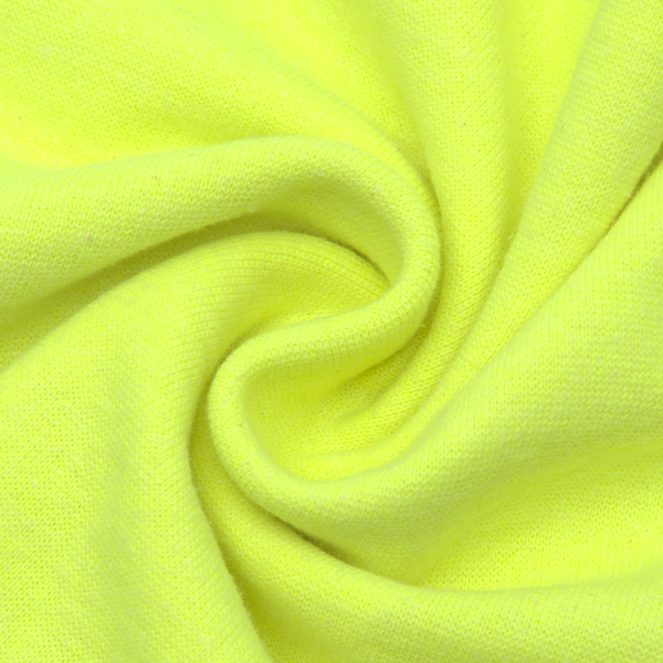 Baumwoll-Mix Bündchenstoff glatt Neon-Gelb