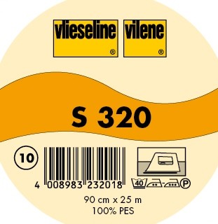 Vlieselin Bügeleinlage Typ S320 Weiss-Transparent