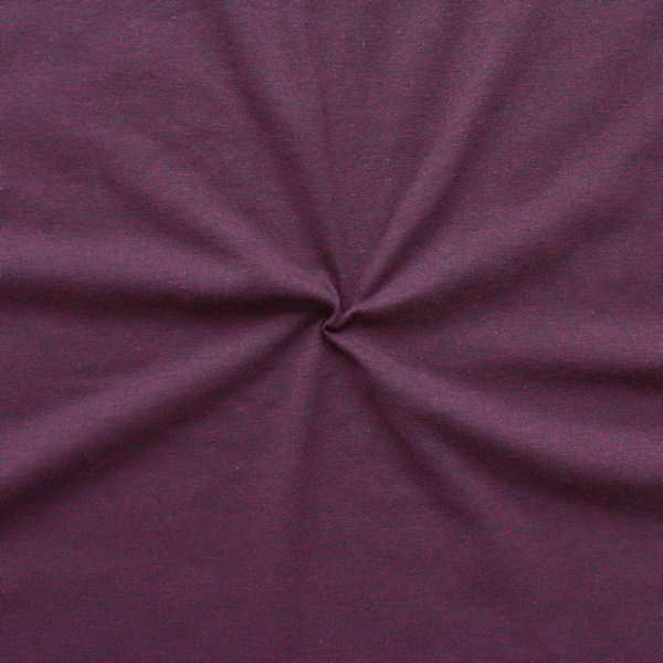 Baumwoll Stretch Jersey Dunkel-Violett melange