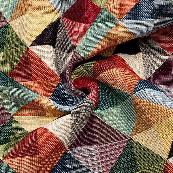 Gobelin Möbelstoff Dekostoff Dreiecke Multicolor