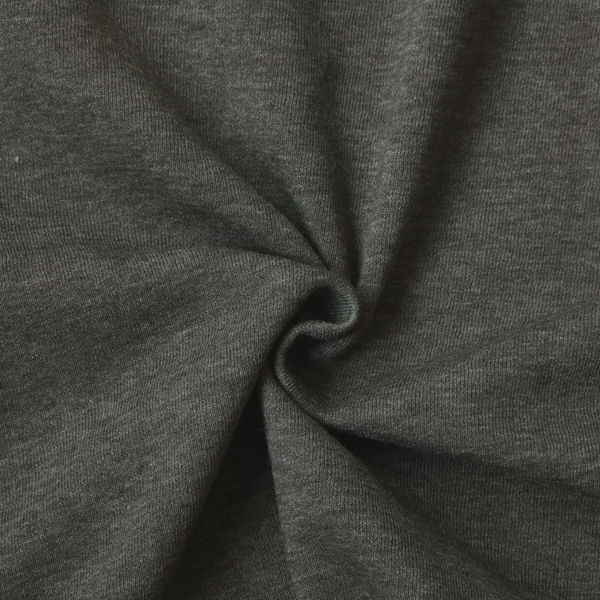 Sweatshirt Baumwollstoff Melange Dunkel-Grau