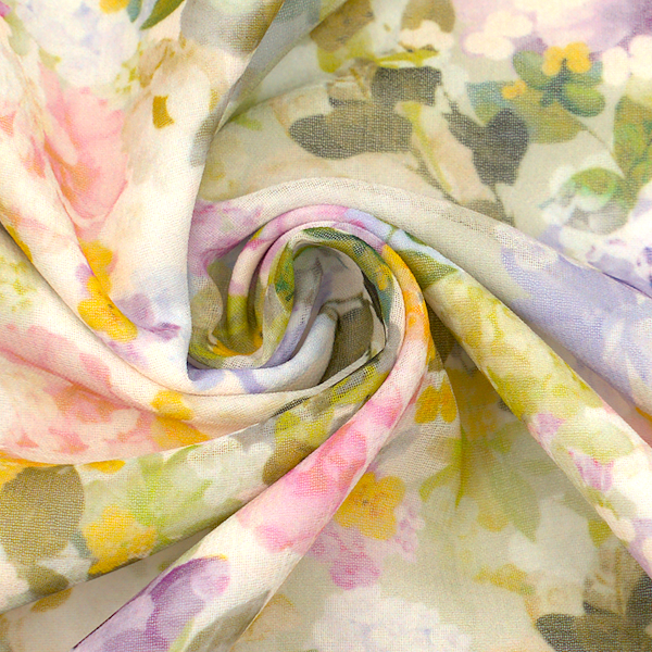 Polyester Chiffon Blumenmeer Multicolor