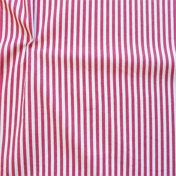Baumwolle Denim Jeans Stoff Streifen Mittel Pink-Weiss