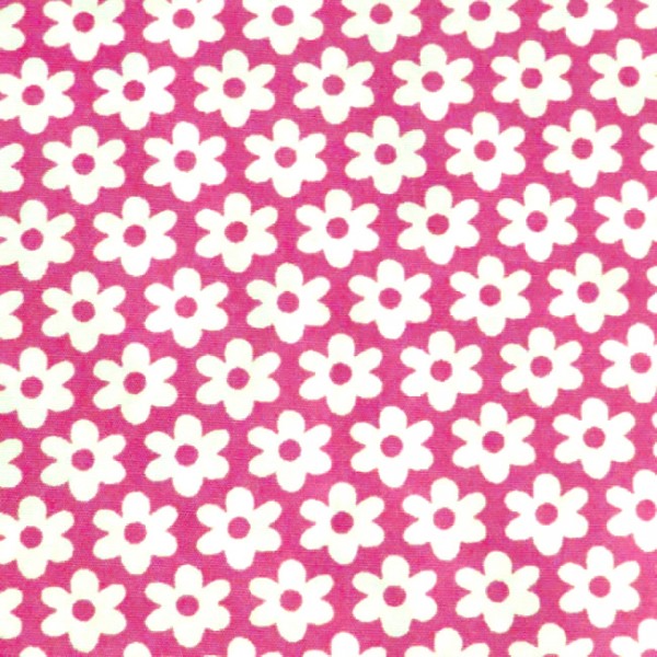 Baumwolle Popeline Blumen Pink