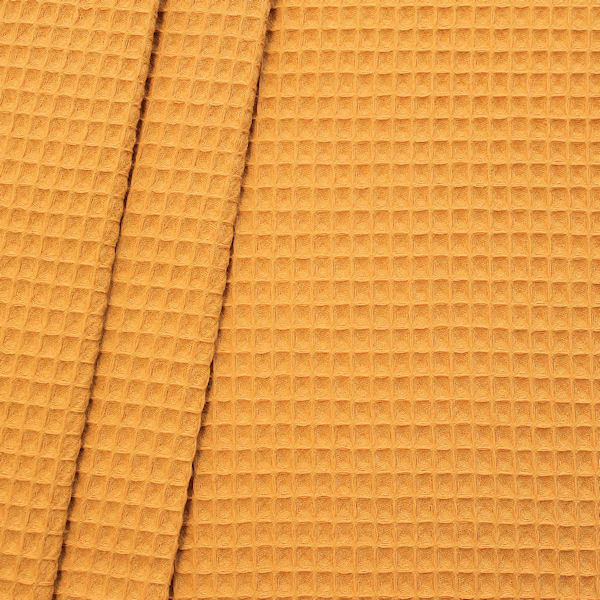 100% Baumwolle Waffel Piqué Gelb-Orange