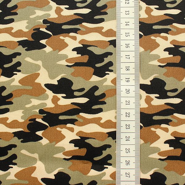 Baumwolle Popeline Camouflage Khaki