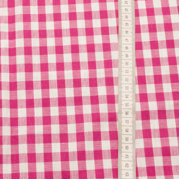 Baumwollstoff Züchen Vichy Karo Pink Weiss