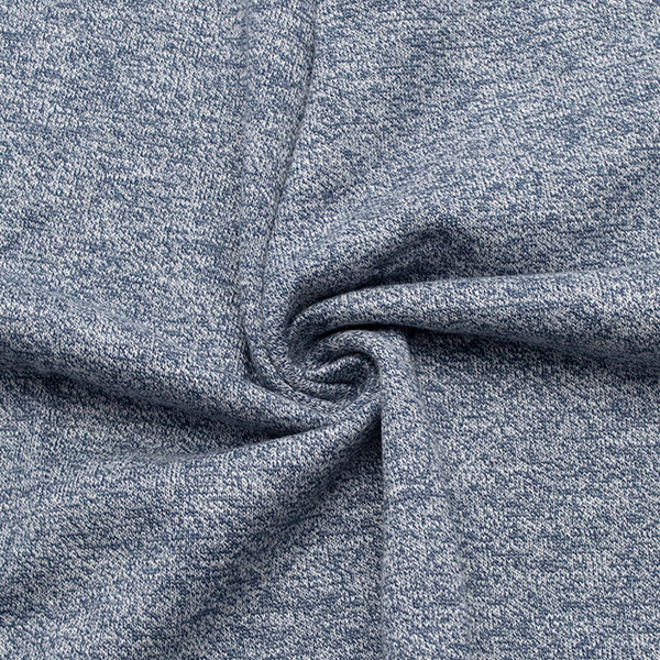Sweatshirtstoff Strick Melange Blau