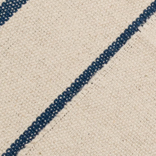 100% Baumwolle Panama schwere Qualität Streifen Natur-Blau