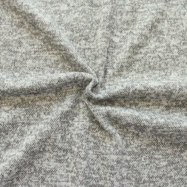 1,70 Meter - Strick Jersey "Melange Optik" Farbe Hell-Grau
