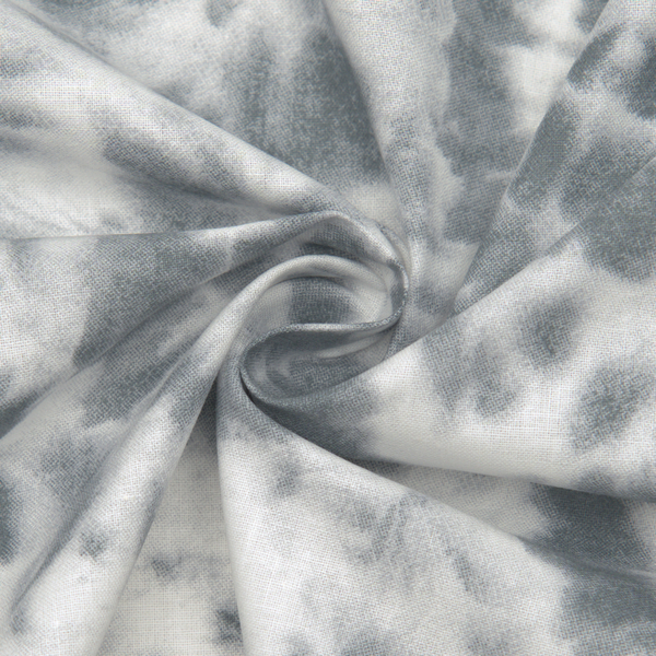 100% Baumwolle Popeline Batik Style 2 Weiss-Grau 