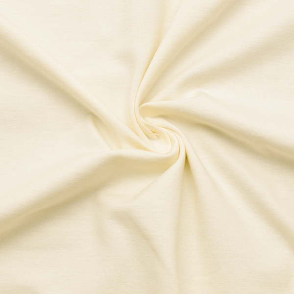 Organic Baumwoll Stretch Jersey Farbe Creme-Weiss