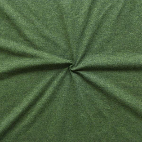 Baumwoll Stretch Jersey Dunkel-Grün melange