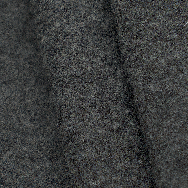 100% Wolle Walkloden Dunkel-Grau meliert