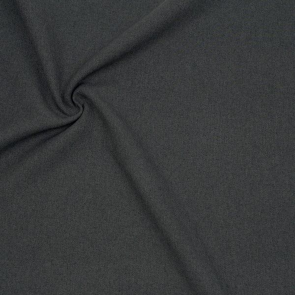 100% Polyester Gabardine Dunkel-Grau meliert
