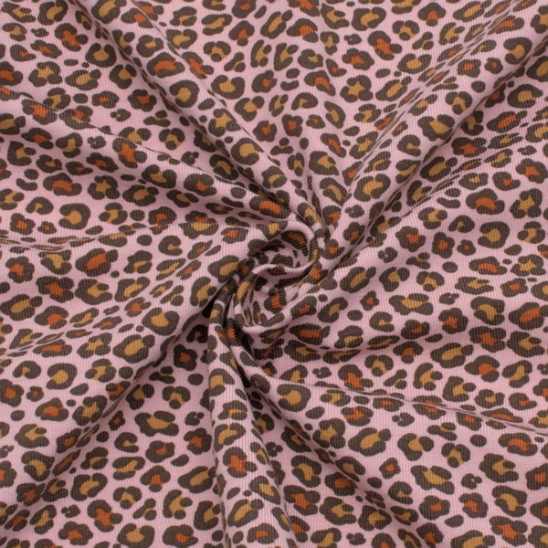 Organic Baumwoll Stretch Jersey Leopard Dots Rosa