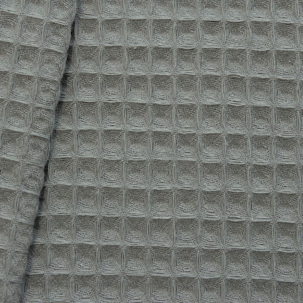 100% Baumwolle Waffel Piqué Grau