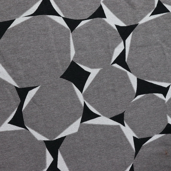 Viskose Stretch Jersey Grafik Muster Schwarz-Grau