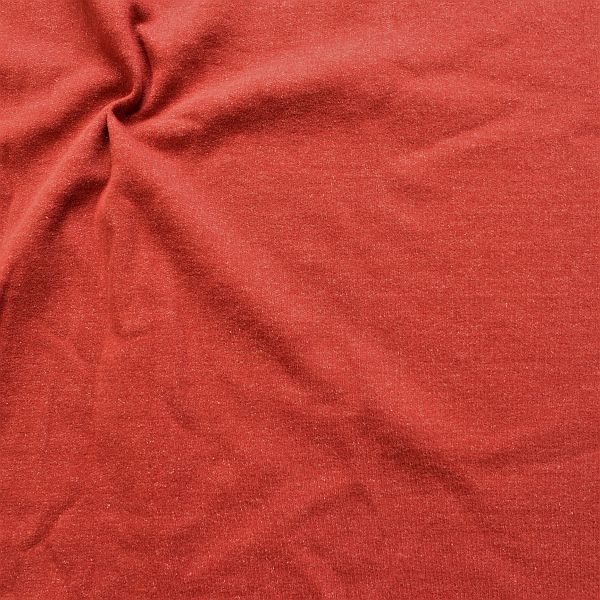 Sweatshirt Baumwollstoff Winter Melange Rost-Rot