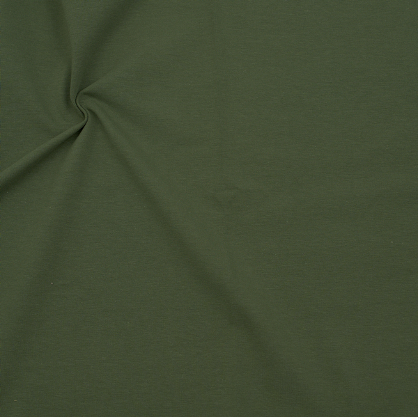 Baumwoll Stretch Jersey Khaki-Grün