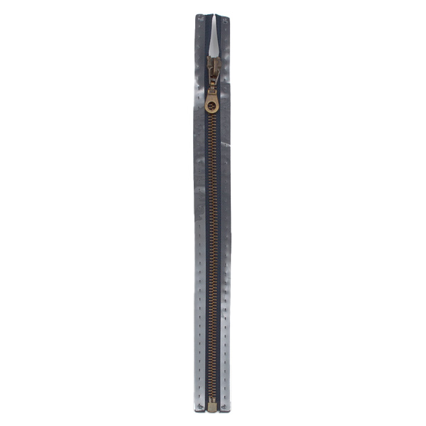 Metall Reißverschluss M5 Typ 10 teilbar 65 cm Altmessing - Farbe 210 Marine
