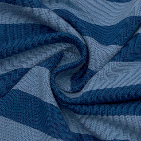 Sweatshirt Baumwollstoff French Terry Blockstreifen  Blau