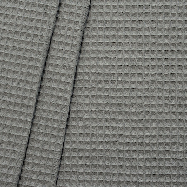 100% Baumwolle Waffel Piqué Grau