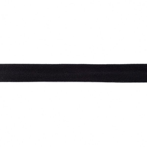 Baumwolljersey Schrägband Breite 20mm Farbe Schwarz