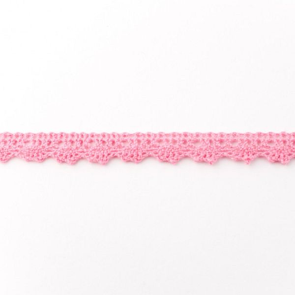 Baumwollspitze Breite 12mm Farbe Rosa
