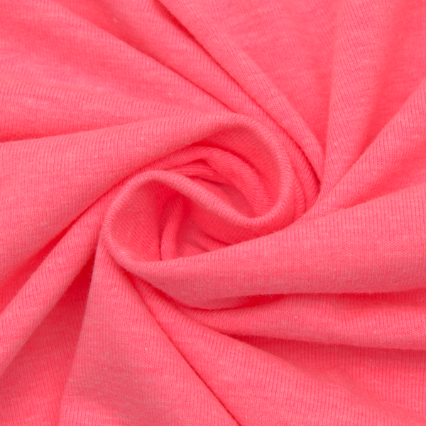 Baumwoll Stretch Jersey Fashion Basic Neon-Rosa