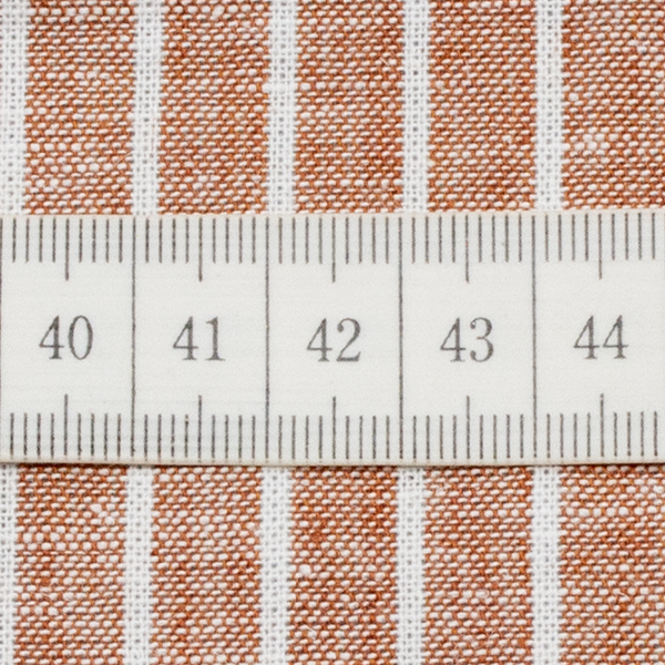 Leinen-Baumwolle Streifen Terrakotta