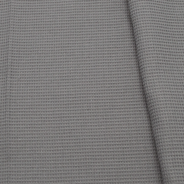 2,00 Meter - 100% Baumwolle Waffel Piqué "Mini" Farbe Dunkel-Grau