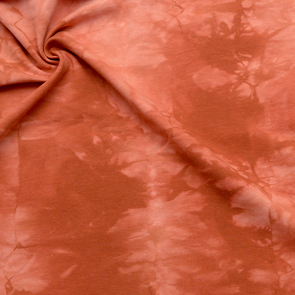 Sweatshirt Baumwollstoff French Terry Batik Look Orange