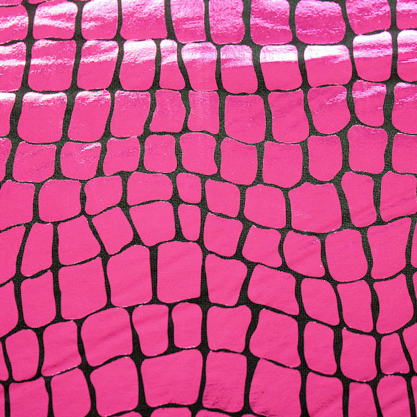 Stretch Folienjersey Reptil Optik Pink
