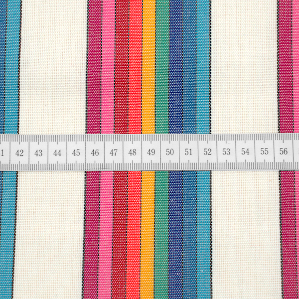Dekostoff Mexiko Streifen Ecru-Multicolor