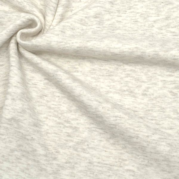 Alpenfleece Sweatshirt Melange Weiss-Grau