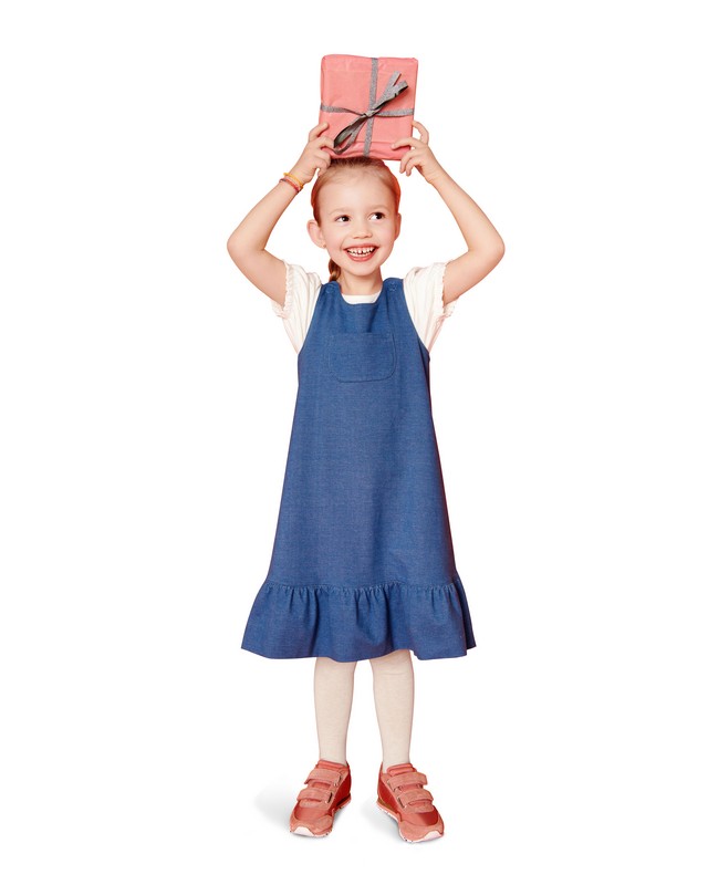 Kleid für Kinder, Gr. 104 - 146, Schnittmuster Burda 9238